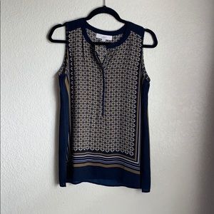 The loft navy print top